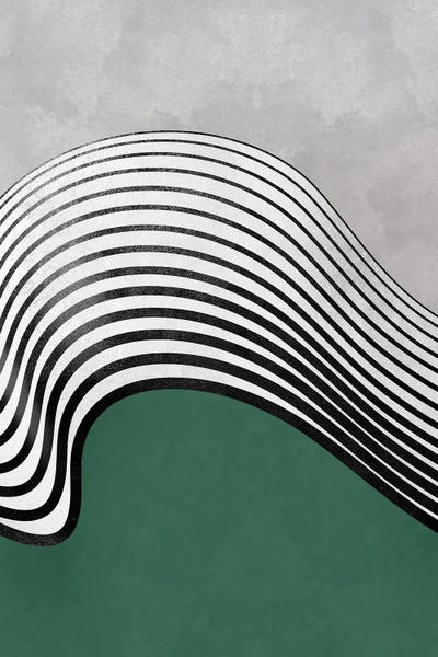 Abstract Shape Green Wave by Danilo de Alexandria framed wall art