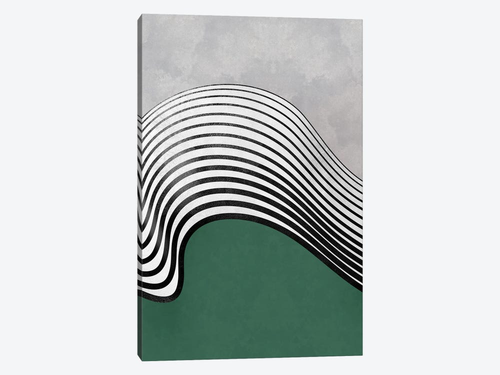 Abstract Shape Green Wave by Danilo de Alexandria 1-piece Canvas Print