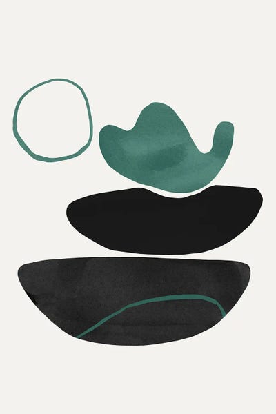 Abstract Shape Green Mountain by Danilo de Alexandria canvas print