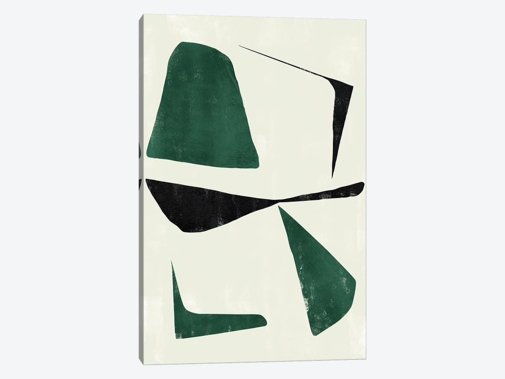 Abstract Shape Green Minimal by Danilo de Alexandria 1-piece Canvas Art