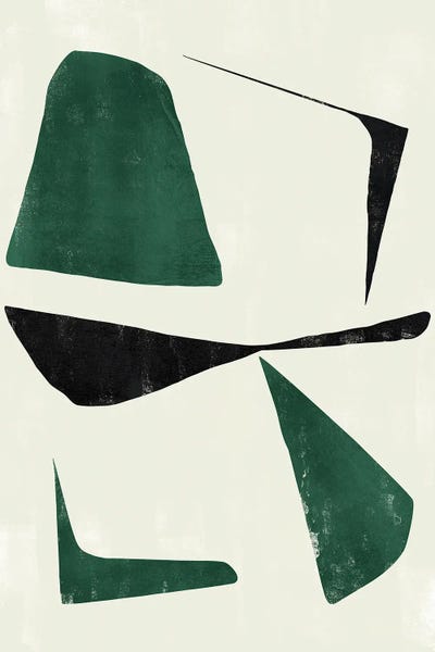 Minimalist Abstract: Abstract Shape Green Minimal by Danilo de Alexandria