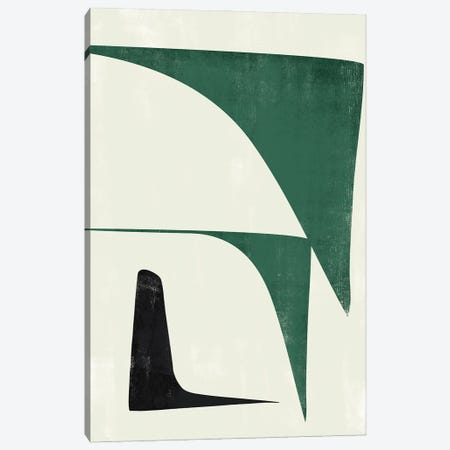 Abstract Shape Green Minimal II Canvas Print #DLX408} by Danilo de Alexandria Canvas Art