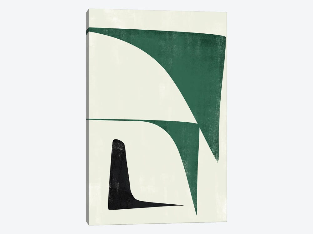 Abstract Shape Green Minimal II by Danilo de Alexandria 1-piece Canvas Art Print
