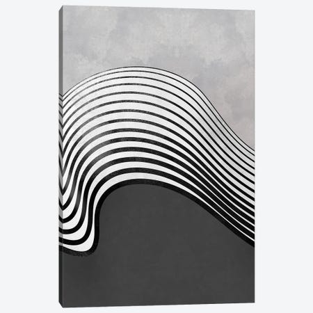 Abstract Shape Black Wave Canvas Print #DLX410} by Danilo de Alexandria Canvas Art Print