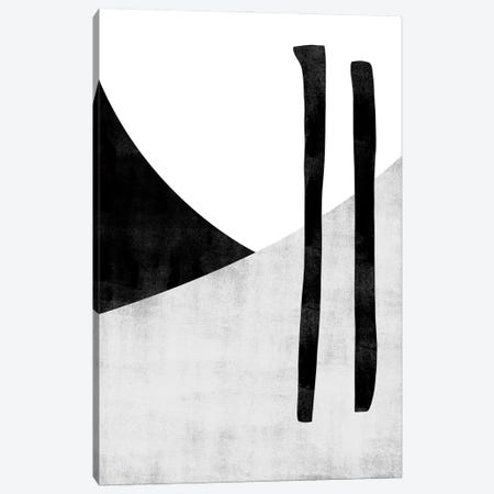 Abstract Shape Black Line Canvas Print #DLX412} by Danilo de Alexandria Art Print