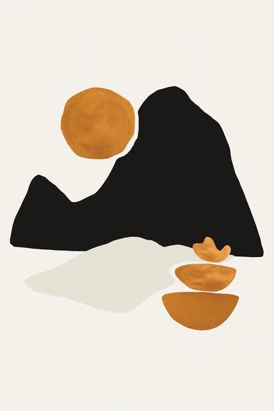 Abstract Shape Ocher Sunset