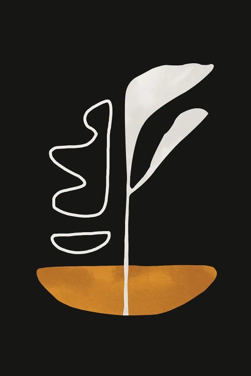 Abstract Shape Ocher Flower