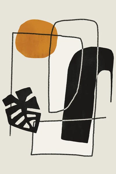 Abstract Shape Ocher Leaf II