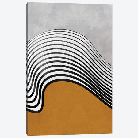 Abstract Shape Ocher Wave Canvas Print #DLX426} by Danilo de Alexandria Canvas Art Print