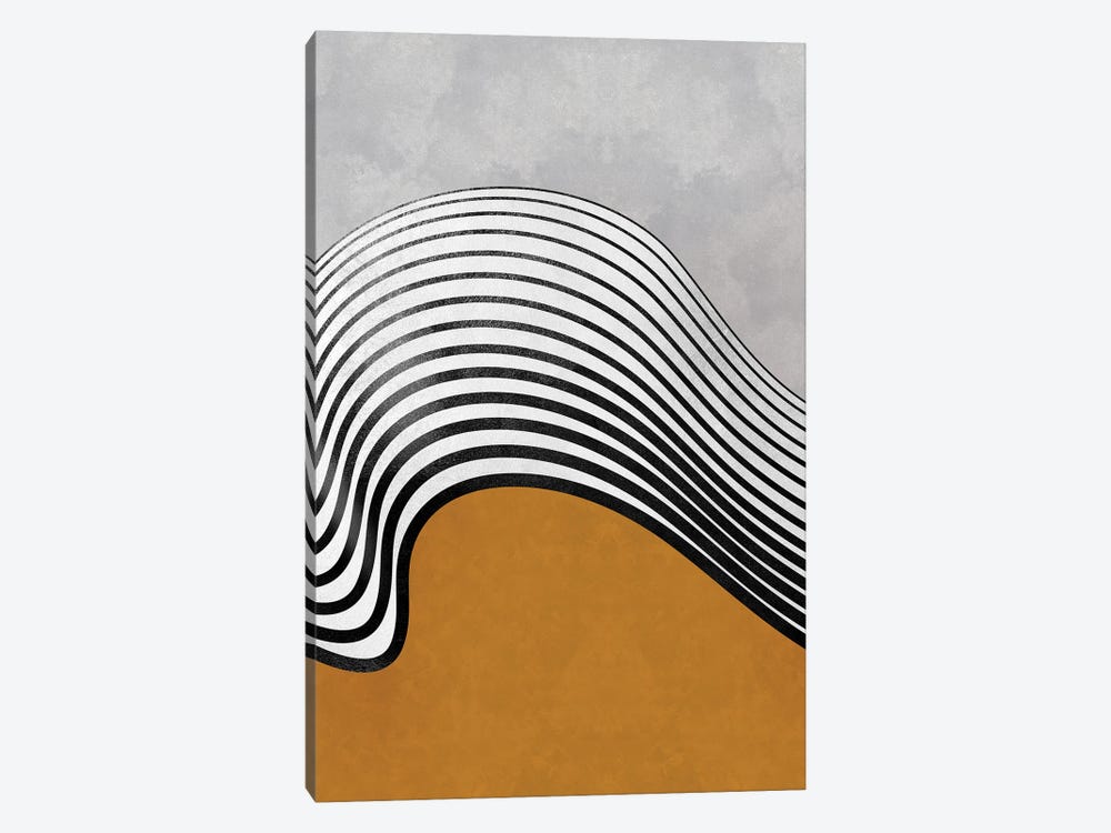 Abstract Shape Ocher Wave by Danilo de Alexandria 1-piece Canvas Print