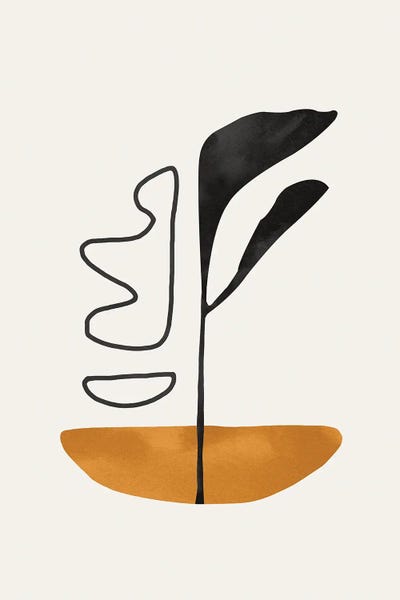 Danilo de Alexandria: Abstract Shape Ocher Vase IV by Danilo de Alexandria