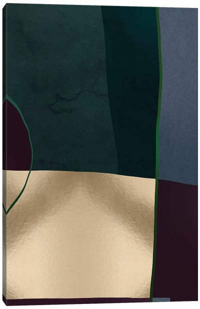Geometric II Canvas Art Print - Green with Envy