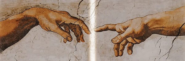 Creation Of Adam: Street Art Creation I by Danilo de Alexandria