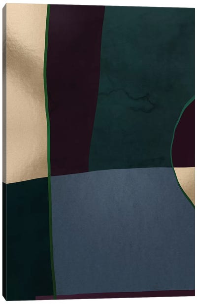 Geometric III Canvas Art Print - Green with Envy