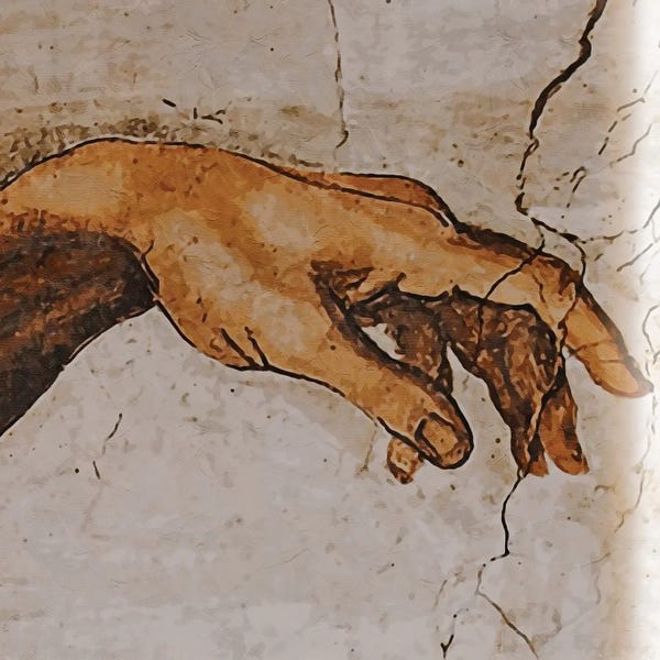 Creation Of Adam: Street Art Creation II A by Danilo de Alexandria