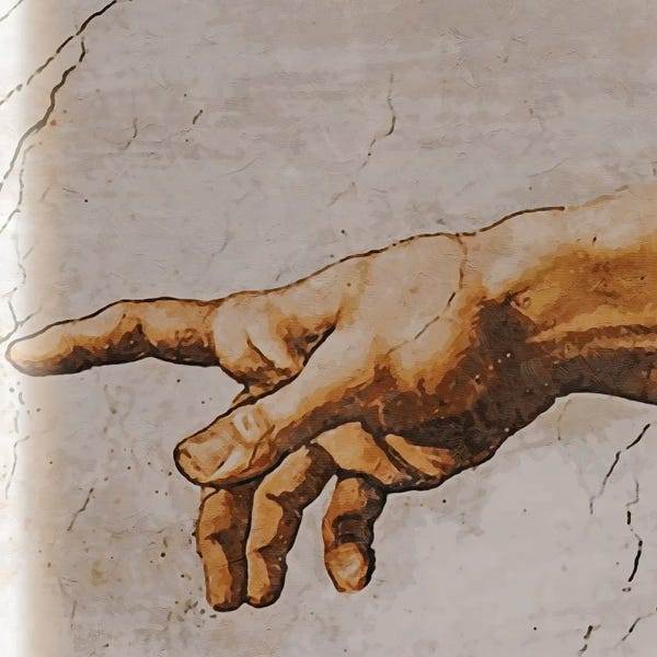 Creation Of Adam: Street Art Creation II B by Danilo de Alexandria