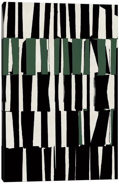 Abstract Geometric Green II Canvas Art Print - Danilo de Alexandria