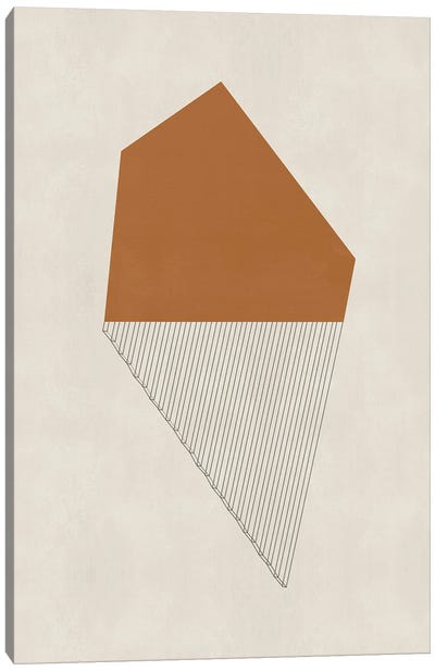 Abstract Geometric Ocher II Canvas Art Print - Danilo de Alexandria