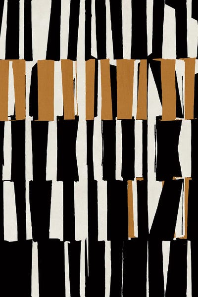 Abstract Geometric Ocher III by Danilo de Alexandria framed wall art