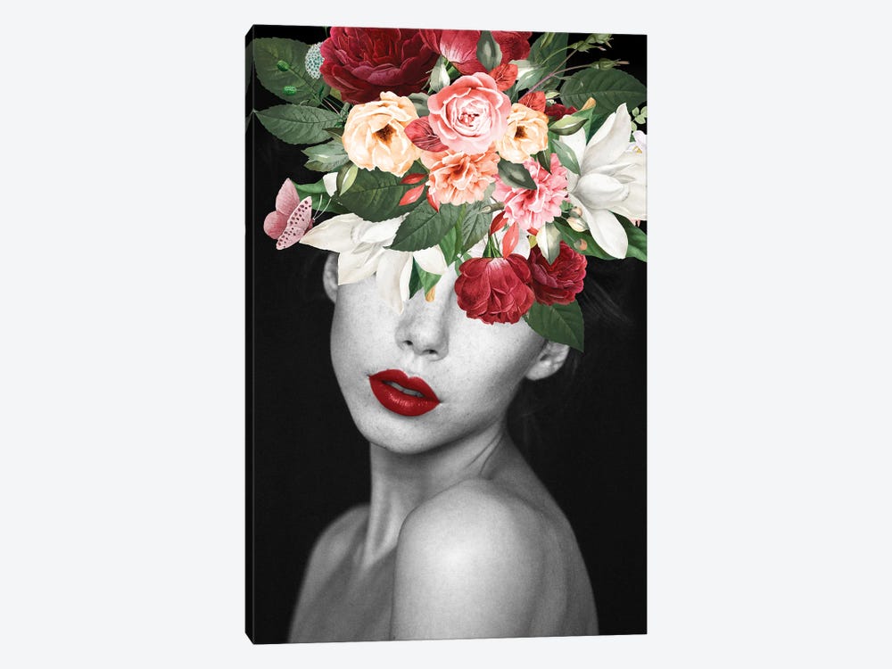 Woman Rose Face by Danilo de Alexandria 1-piece Canvas Art