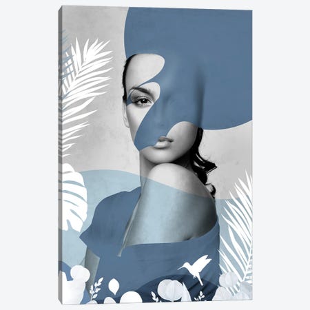 Woman Blue Canvas Print #DLX520} by Danilo de Alexandria Art Print