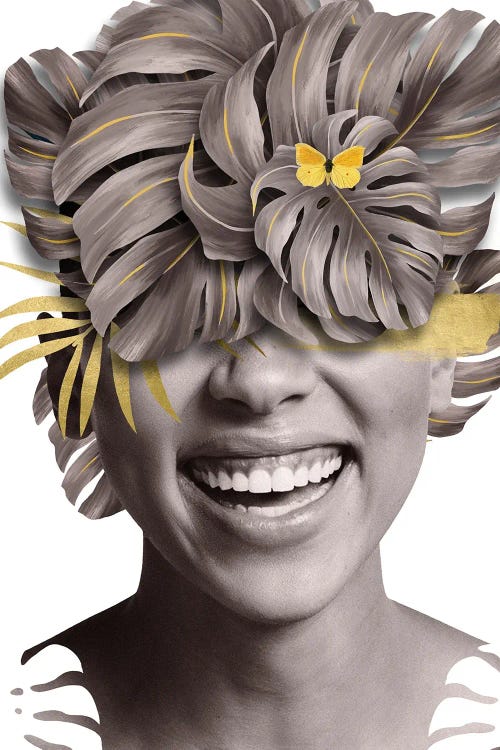 Woman Leaf Yellow I