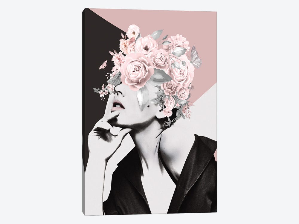 Woman Pink Geometric by Danilo de Alexandria 1-piece Art Print