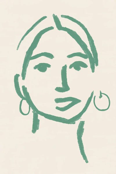 Abstract Girl Face II by Danilo de Alexandria canvas print