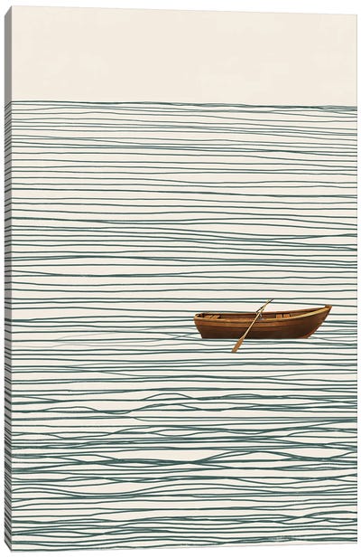 Abstract Minimal Boat III Canvas Art Print - Danilo de Alexandria