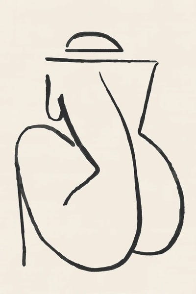 Black & White Minimalist Décor: Seated Woman IV by Danilo de Alexandria