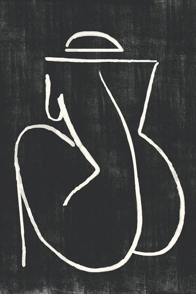 Black & White Minimalist Décor: Seated Woman VIII by Danilo de Alexandria