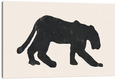 Lioness I Canvas Art Print - Black & White Minimalist Décor