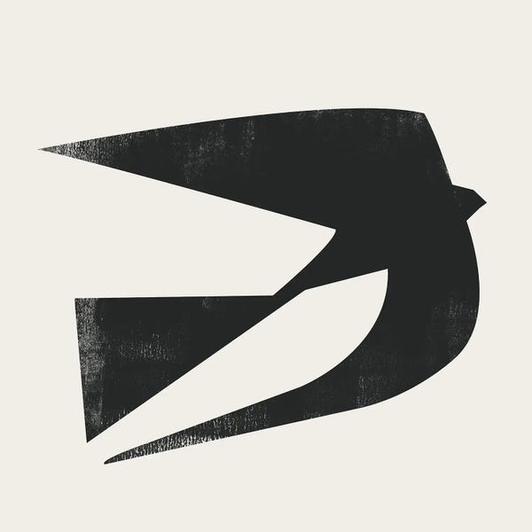 Black & White Minimalist Décor: Bird Minimal V by Danilo de Alexandria