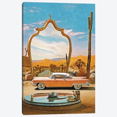 Surrealism Car And Mirror II Canvas Print #DLX691} by Danilo de Alexandria Art Print