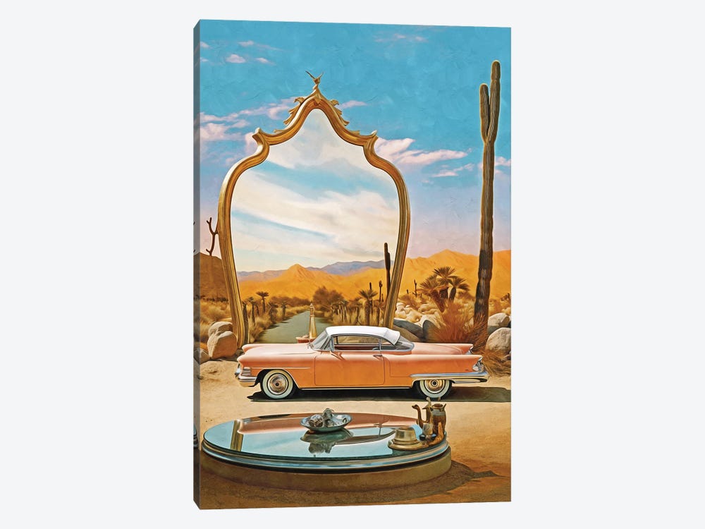 Surrealism Car And Mirror II by Danilo de Alexandria 1-piece Canvas Artwork