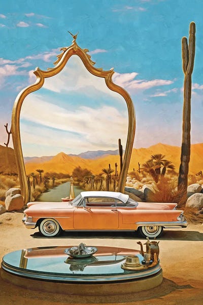 By Land: Surrealism Car And Mirror II by Danilo de Alexandria