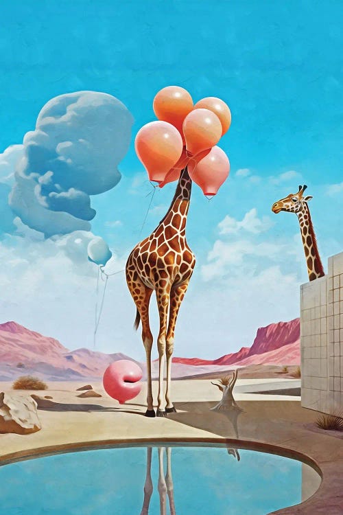 Surrealism Cheetah And Balloon II