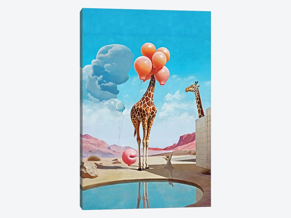 Surrealism Cheetah And Balloon II by Danilo de Alexandria 1-piece Canvas Print