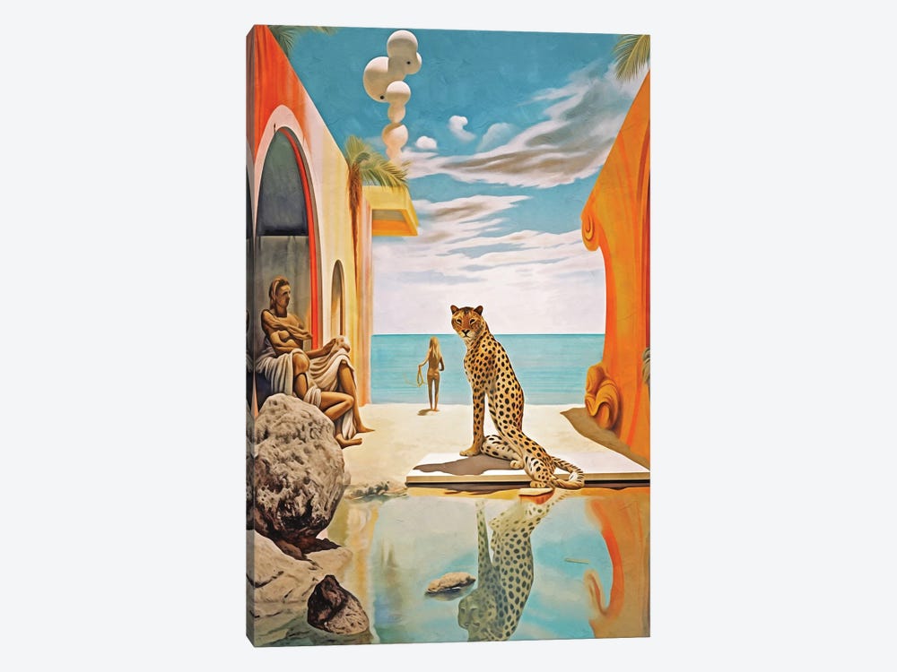 Surrealism Cheetah And Nudism by Danilo de Alexandria 1-piece Canvas Art Print