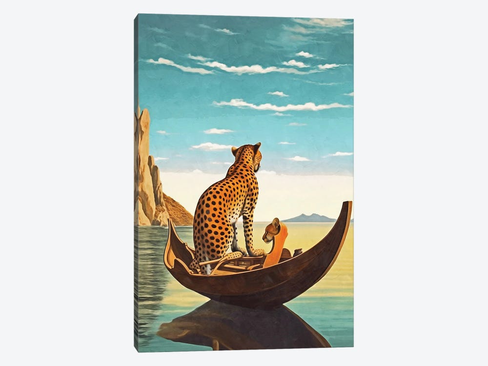 Surrealism Cheetah In The Boat by Danilo de Alexandria 1-piece Canvas Art