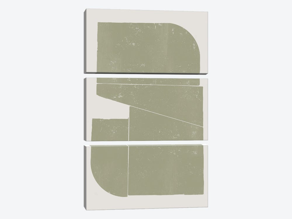 Abstract Green XII by Danilo de Alexandria 3-piece Canvas Print