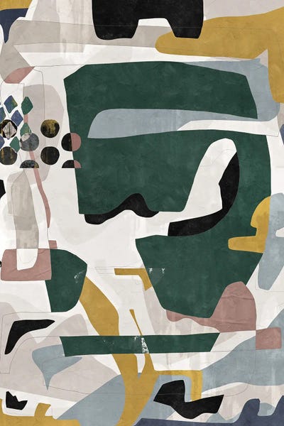 Giclee Features: Abstract Street Green I by Danilo de Alexandria
