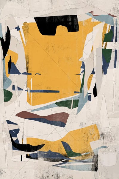 Abstract Street Yellow I by Danilo de Alexandria framed wall art