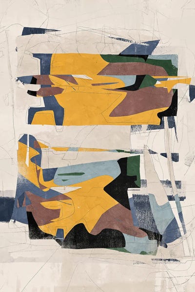 Abstract Street Yellow II by Danilo de Alexandria framed wall art