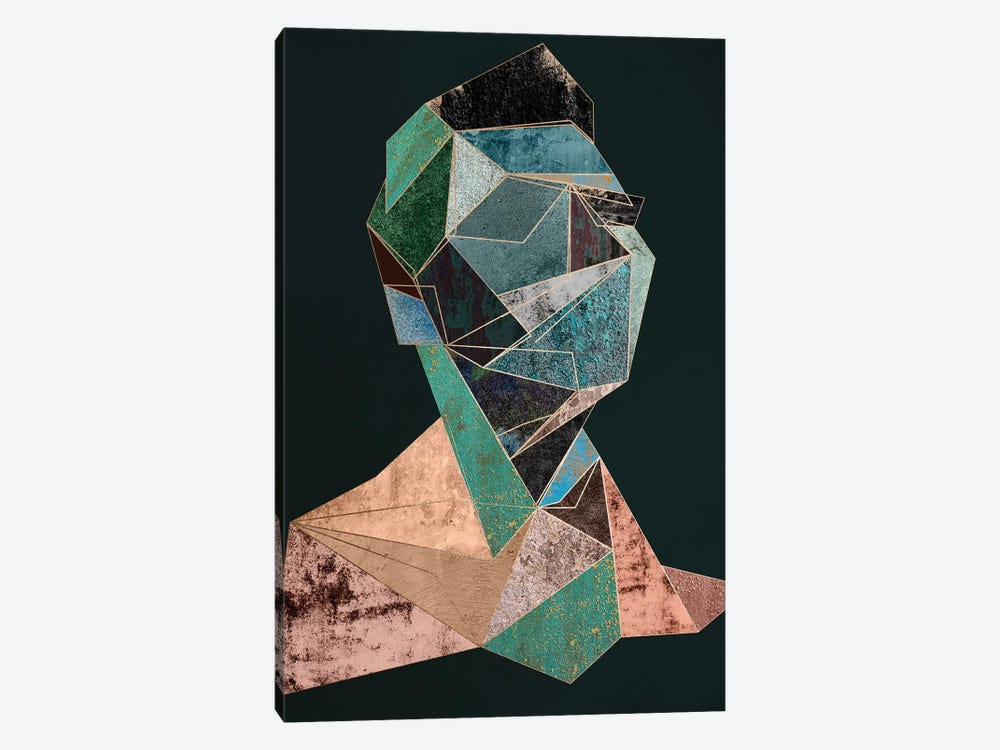 Man Cubism Diptych II by Danilo de Alexandria 1-piece Canvas Art Print