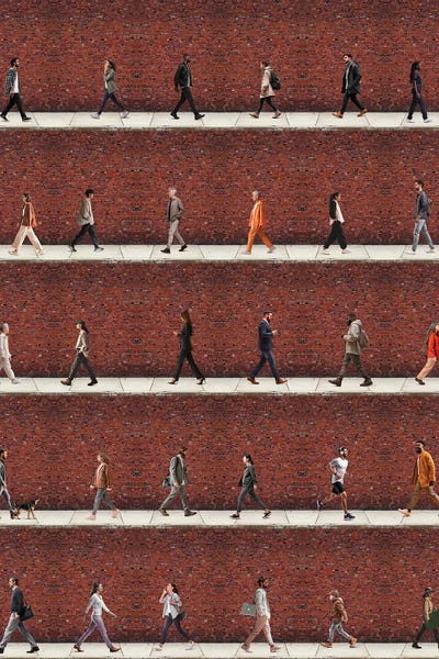 Peoples I by Danilo de Alexandria framed wall art