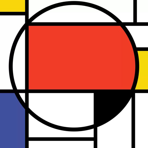 Composition With Red, Blue And Yellow: Modernian III by Danilo de Alexandria