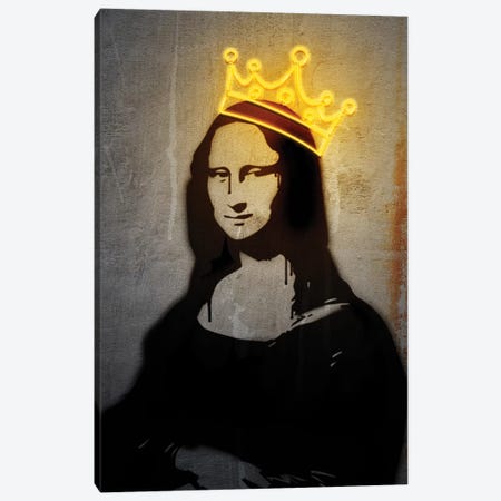 Neon Mona Lisa Canvas Print #DLX96} by Danilo de Alexandria Canvas Print