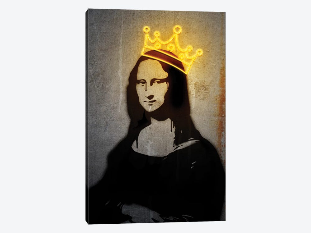Neon Mona Lisa by Danilo de Alexandria 1-piece Canvas Print