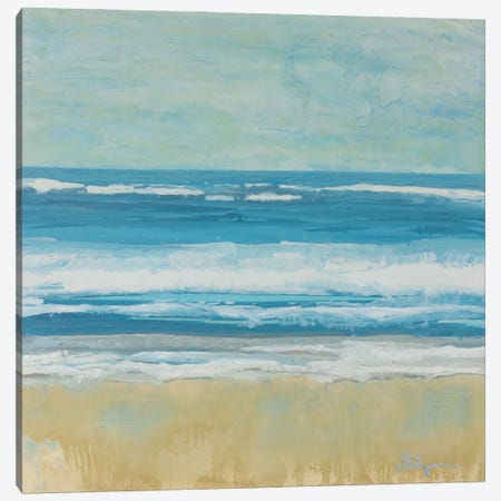 Puddle Beach Canvas Print #DLY17} by Dlynn Roll Canvas Artwork